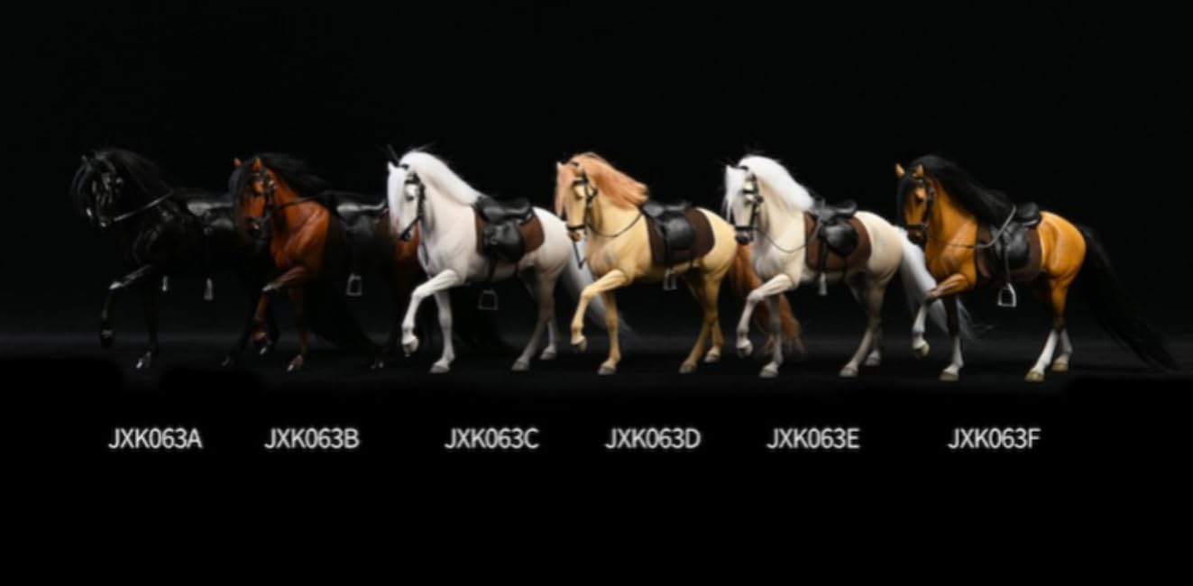 HiPlay JXK Collectible Horse Figure: ILI Horse, Expertly Hand-Painted, Lifelike, Safe Resin, 1:12 Scale Miniature Animal Figurine