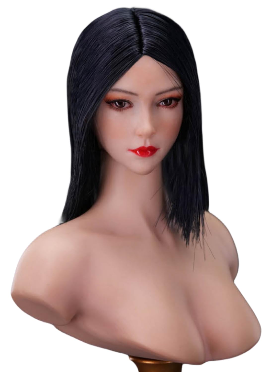 1:6 Scale Female Head Sculpt, Mu, Asia Girl Head Sculpture for 12-inch Action Figures