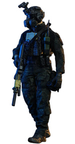 HASUKI Male Collectible Figure: Black Ops, Military Style, 1:12 Scale Miniature