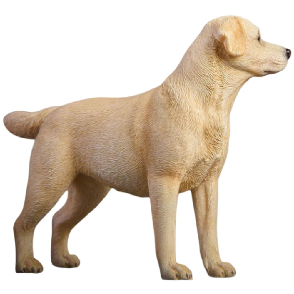 HiPlay JXK Collectible Dog Figure: Labrador, Expertly Hand-Painted, Lifelike, Safe Resin, 1:12 Scale Miniature Animal Figurine