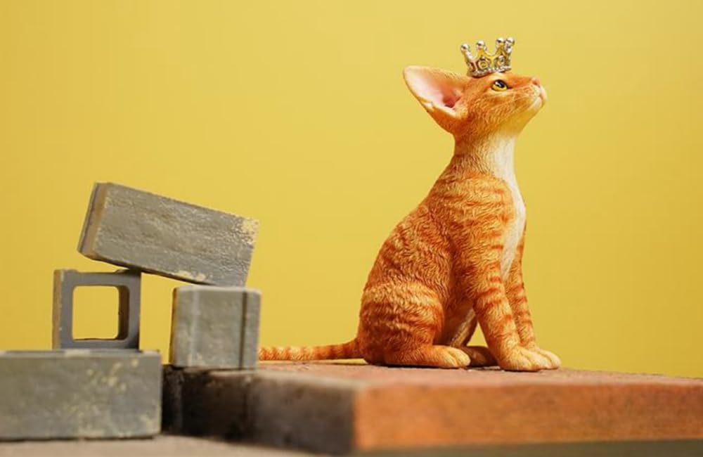 HiPlay JXK Collectible Cat Figure: Deon Rex, 1:6 Scale Miniature Animal Figurine