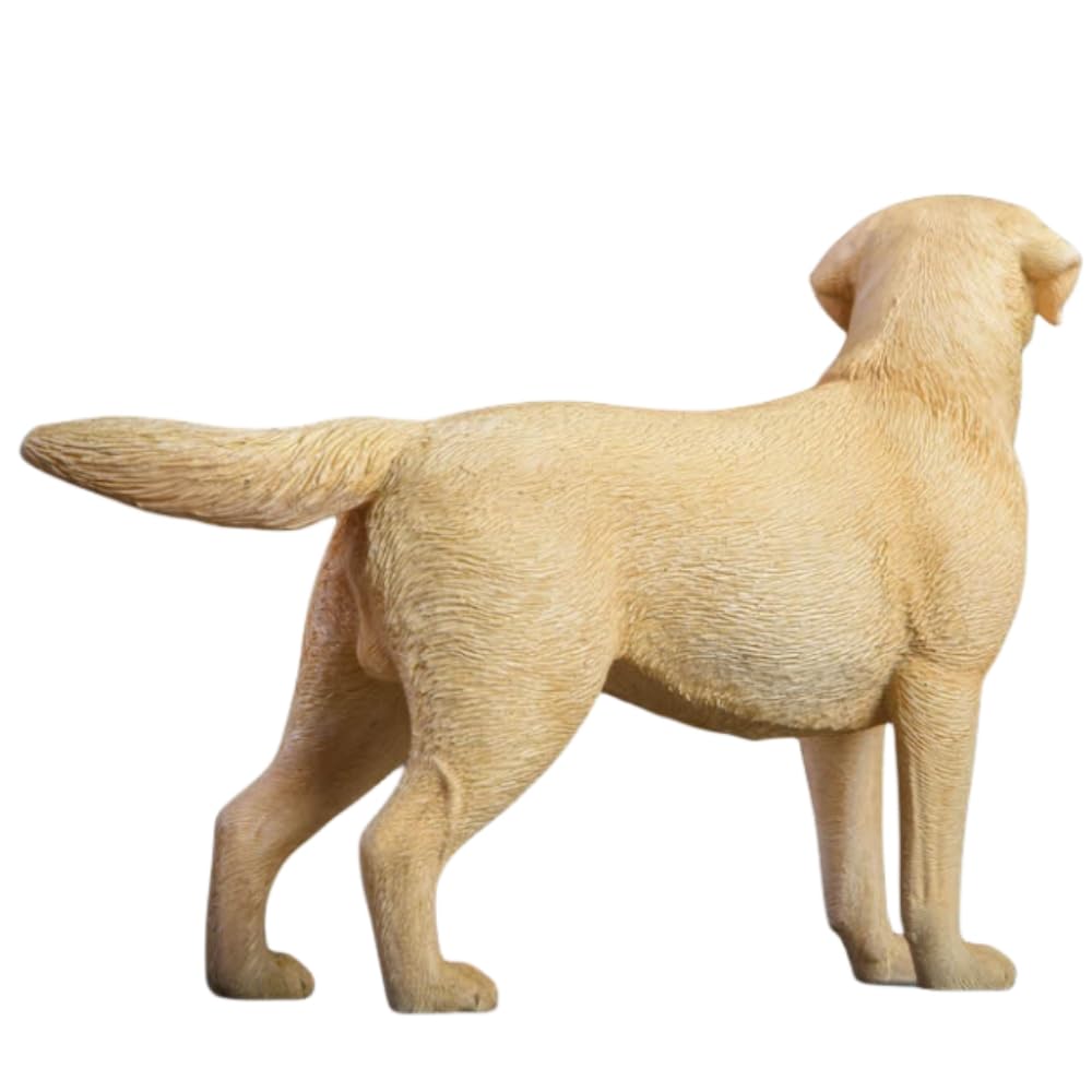 HiPlay JXK Collectible Dog Figure: Labrador, Expertly Hand-Painted, Lifelike, Safe Resin, 1:12 Scale Miniature Animal Figurine