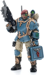JoyToy ¡Á Warhammer 40K Figuras de acción de ciencia ficción a escala 1/18 con licencia oficial Serie completa Astra Militarum Tempestus Scions Command Squad 55th Kappic Eagles Medic