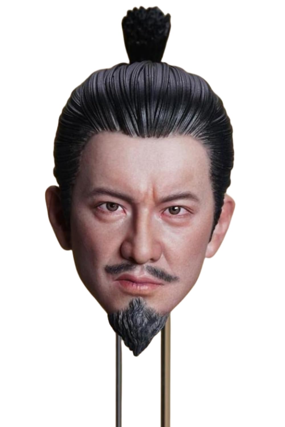 HiPlay Super Duck 1:6 Scale Male Head Sculpt, Nobunaga Kimura Samurai Head Sculpture with Neck for 12-inch Action Figures