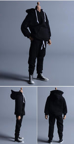 Vêtements de poupée à l'échelle 1/12 : ensemble de sport, sweat à capuche et pantalon, accessoire de collection