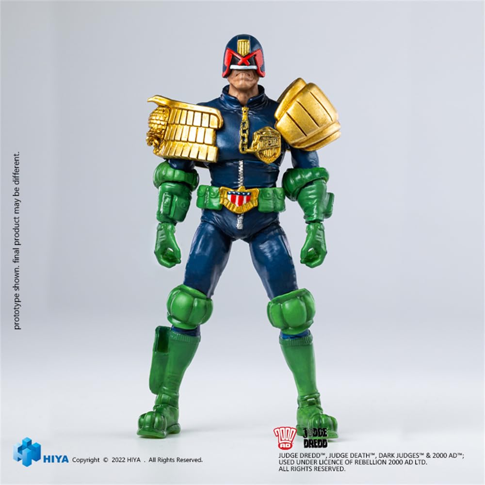 HiPlay Hiya Collectible Figure: Exquisite Mini, Judge Dredd Gaze Into The Fist of Dredd, 1:18 Scale Miniature Action Figurine EMJ0252