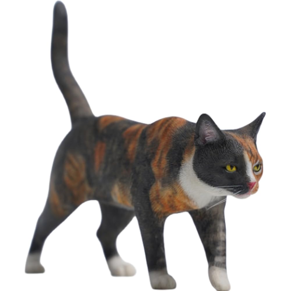 HiPlay JXK Collectible Cat Figure: Felis Catus Model, Expertly Hand-Painted, Lifelike, Safe Resin, 1:6 Scale Miniature Animal Figurine