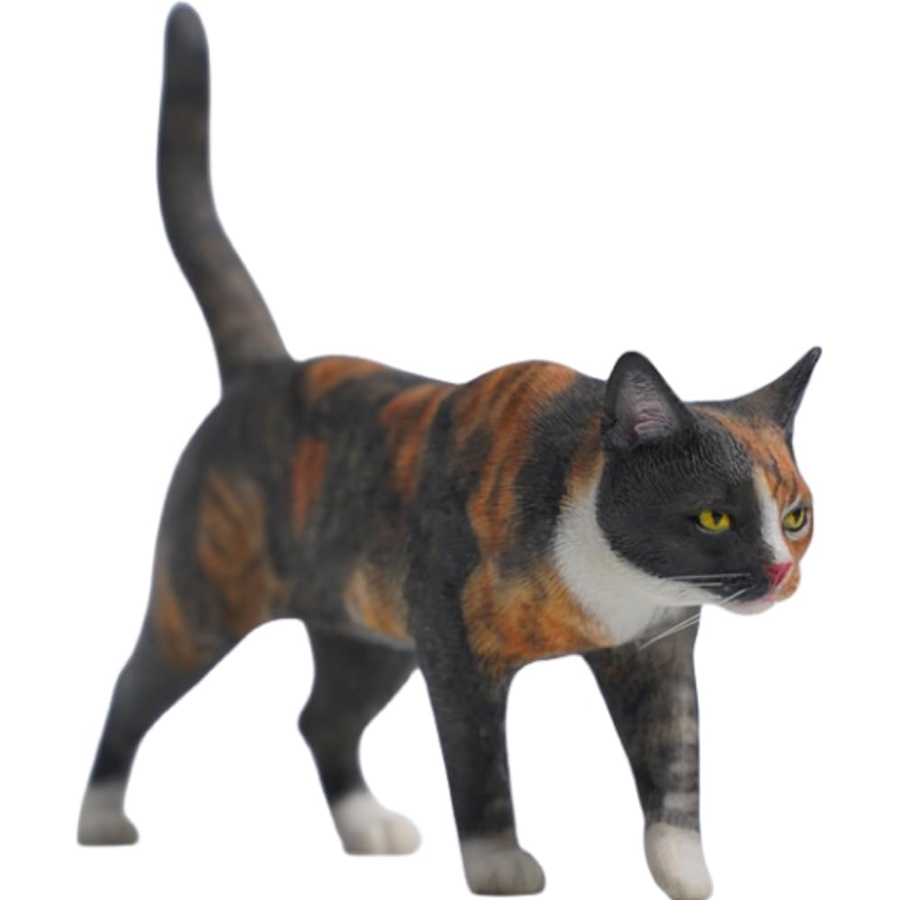 Figura de gato coleccionable JXK: modelo Felis Catus, pintada a mano por expertos, resina realista y segura, miniatura a escala 1:6.