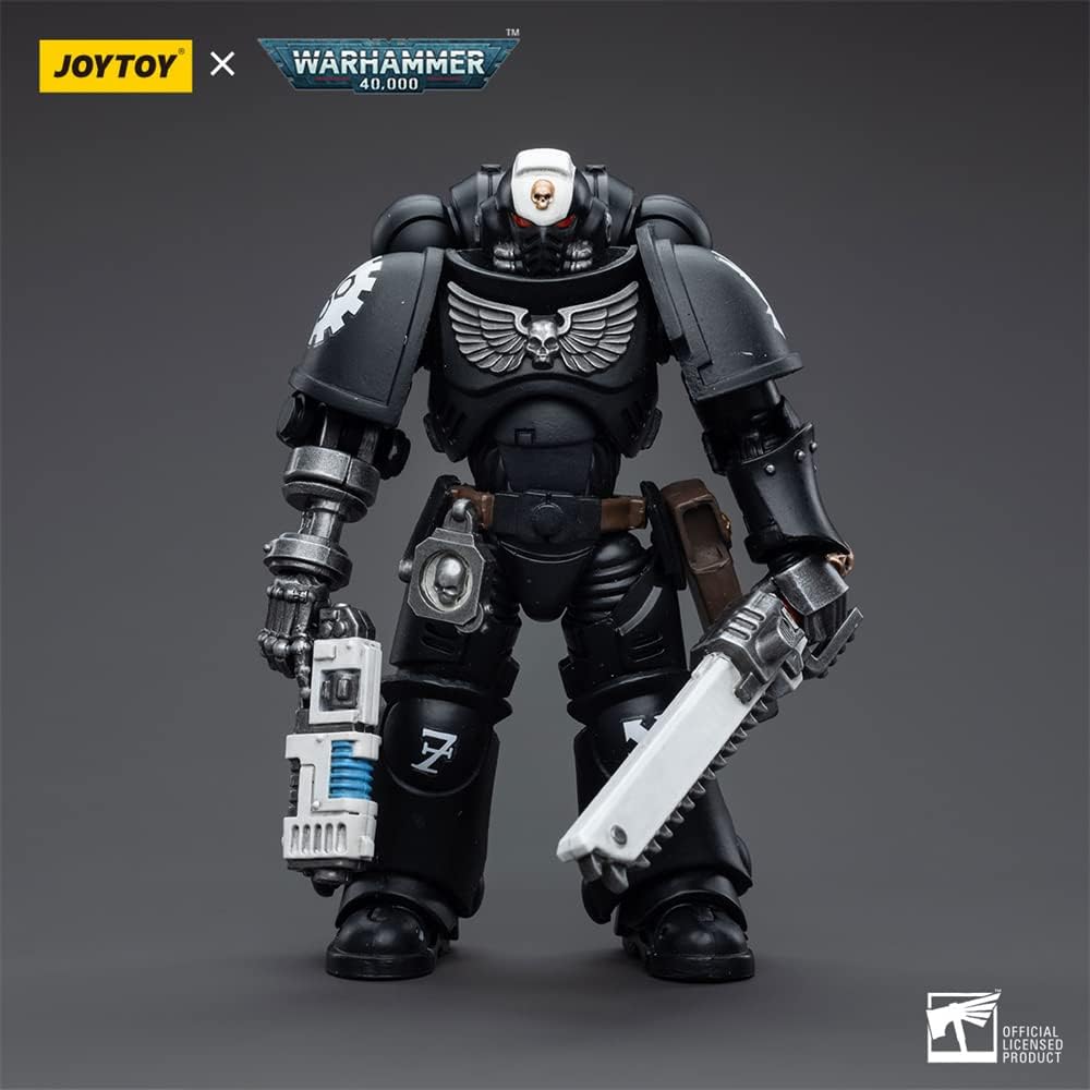 HiPlay JoyToy ¡Á Warhammer 40K Officially Licensed 1/18 Scale Science Fiction Action Figures Full Set Series-Iron Hands Assault Intercessors Sergeant Kalock