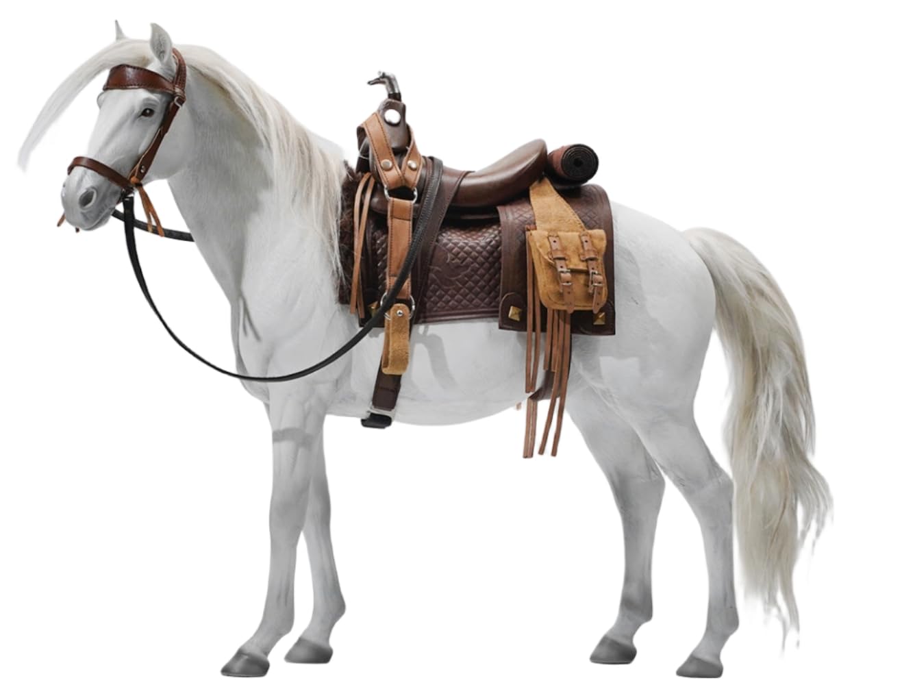 HiPlay JXK Collectible Horse Figure: Horse, Expertly Hand-Painted, Lifelike, Safe Resin, 1:6 Scale Miniature Animal Figurine JXK175