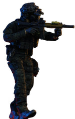 HASUKI Male Collectible Figure: Black Ops, Military Style, 1:12 Scale Miniature