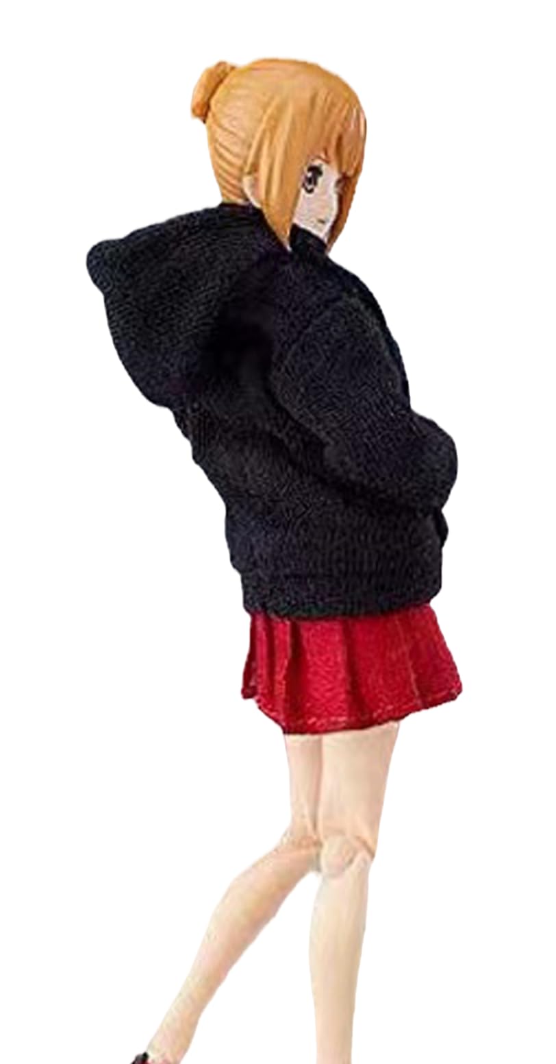 1/12 Scale Female Figure Doll Clothes: Hoodie Sweatshirt Skirt Set