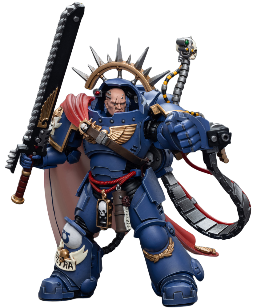 HiPlay JoyToy Warhammer 40K Collectible Figure: Ultramarine Captain in Gravis Armour 1:18 Scale Action Figures