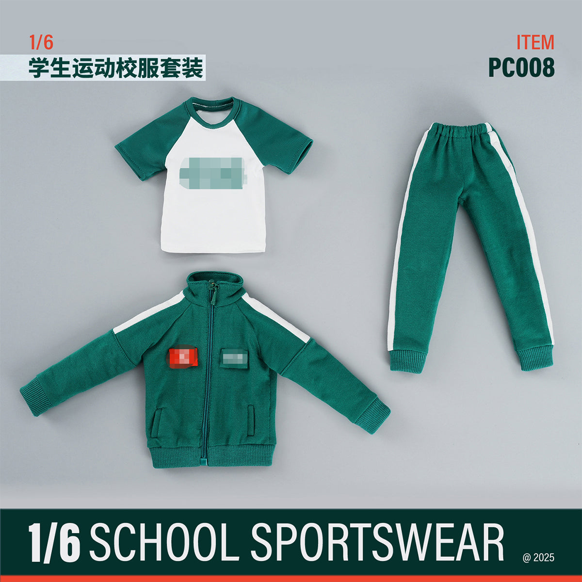 ZYTOYS Men's Sportswear School Uniform Doll Clothes Accessory Fit 1/6 Scale 12-inches Figure