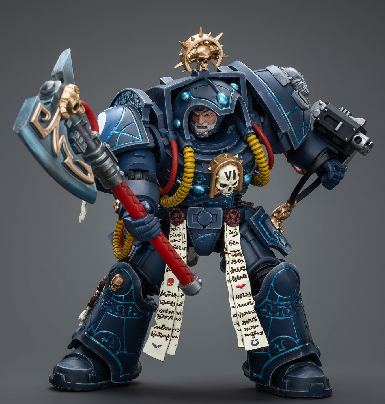 HiPlay JoyToy 40K Collectible Figure: Ultramarines Librarian in Terminator Armour 1:18 Scale Action Figures JT9794