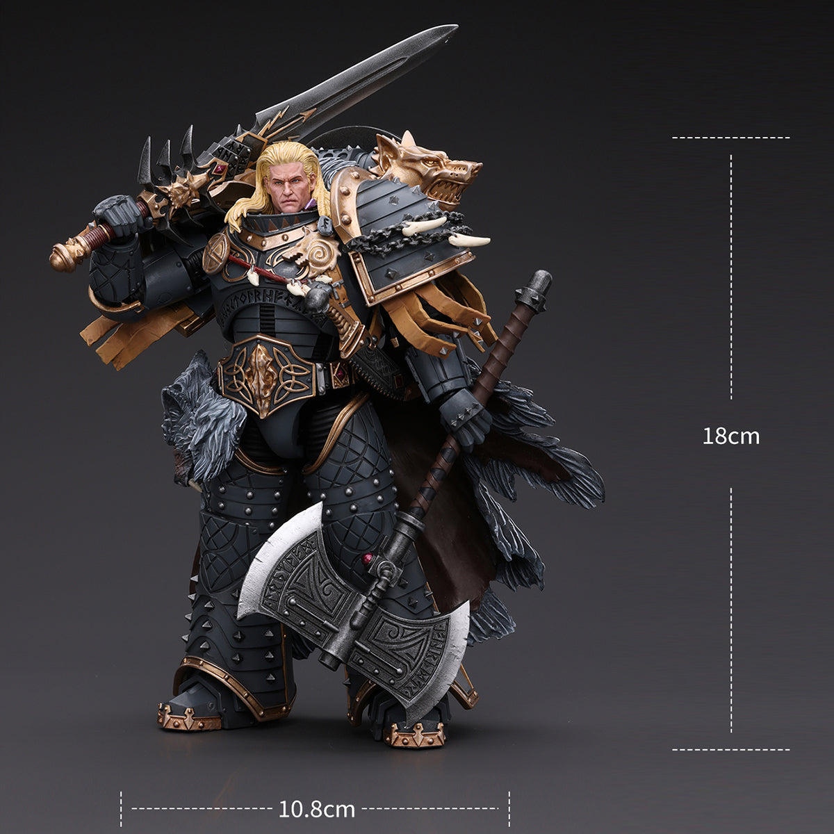 JoyToy Warhammer "The Horus Heresy": Space Wolves Leman Russ Primarch of the VIth Legion,  Action Figures