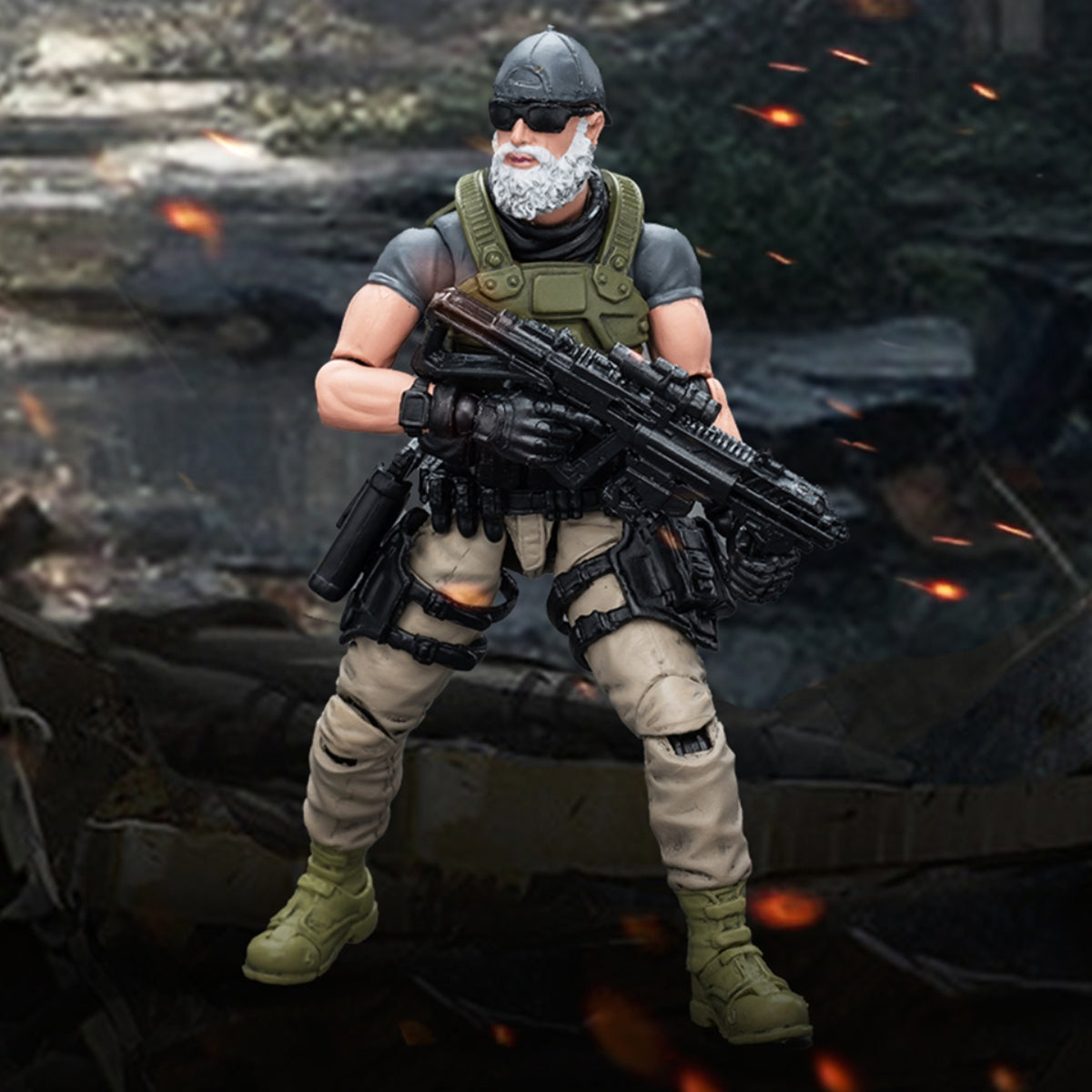 HiPlay JoyToy Hardcore Coldplay Collectible Figure: Sack Mercenaries-The Assault Specialist 1:18 Scale Action Figures JT9855