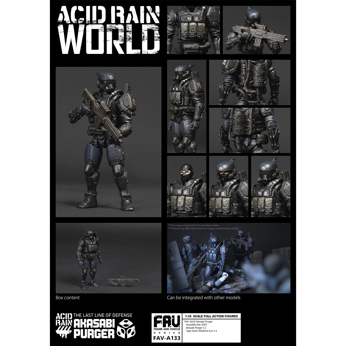 TOY ALLIANCE Acid Rain World 1/18 Scale FAV-A133 Akasabi Purger Action Figures