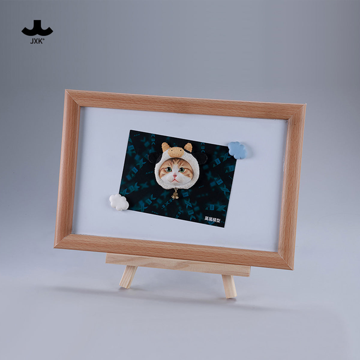 K ✨ JXK, Cute Cat in Milk Cow Hat Magnet, Static Expertly Hand