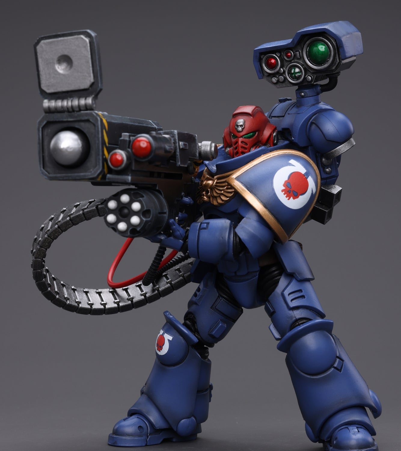 HiPlay JoyToy Warhammer 40K Collectible Figure: Ultramarines Sergeant with Vengor Launcher 1:18 Scale Action Figures (Sergeant with Vengor Launcher JT8803)