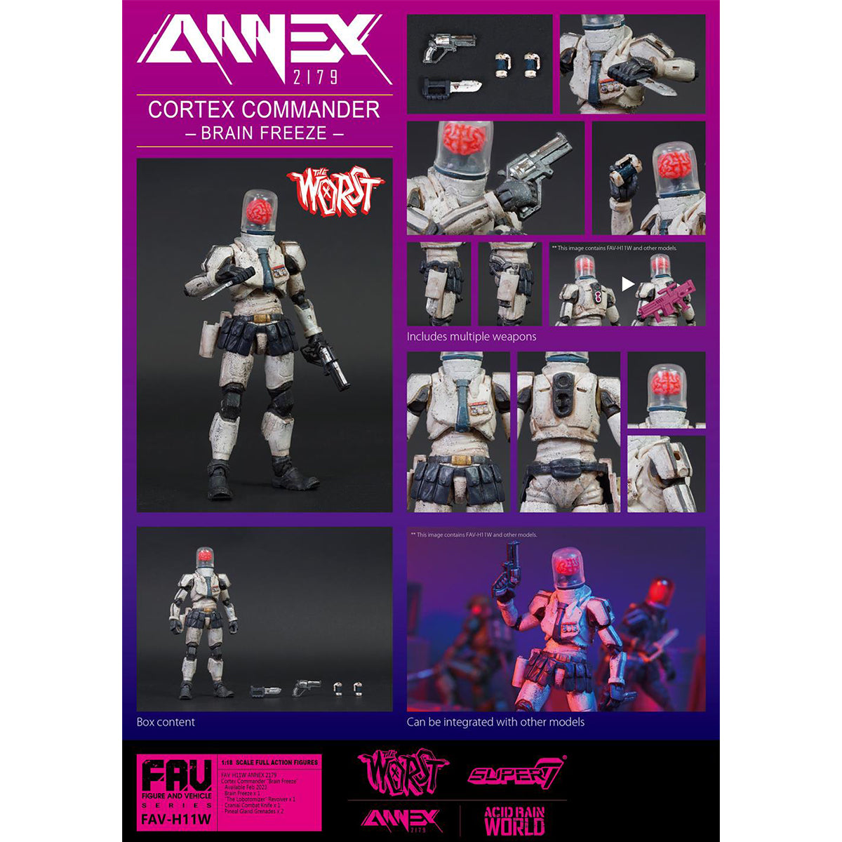 TOY ALLIANCE Acid Rain World Cortex Commander Brain Freeze Action Figure