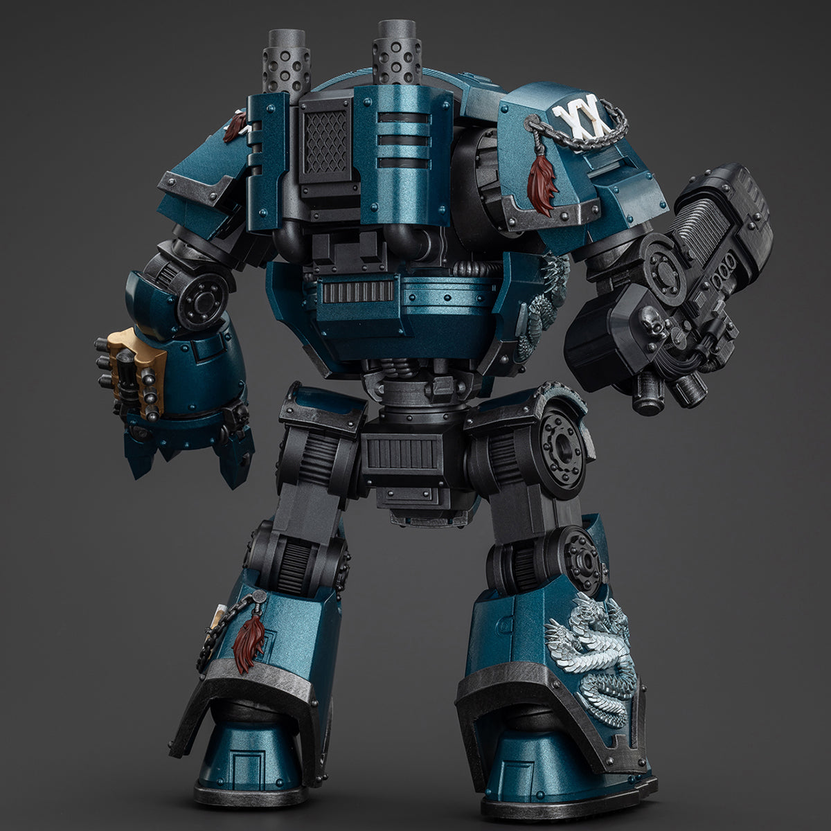 JOYTOY Warhammer The Horus Heresy Alpha Legion Contemptor Dreadnought with Gravis Plasma Cannon Action Figures