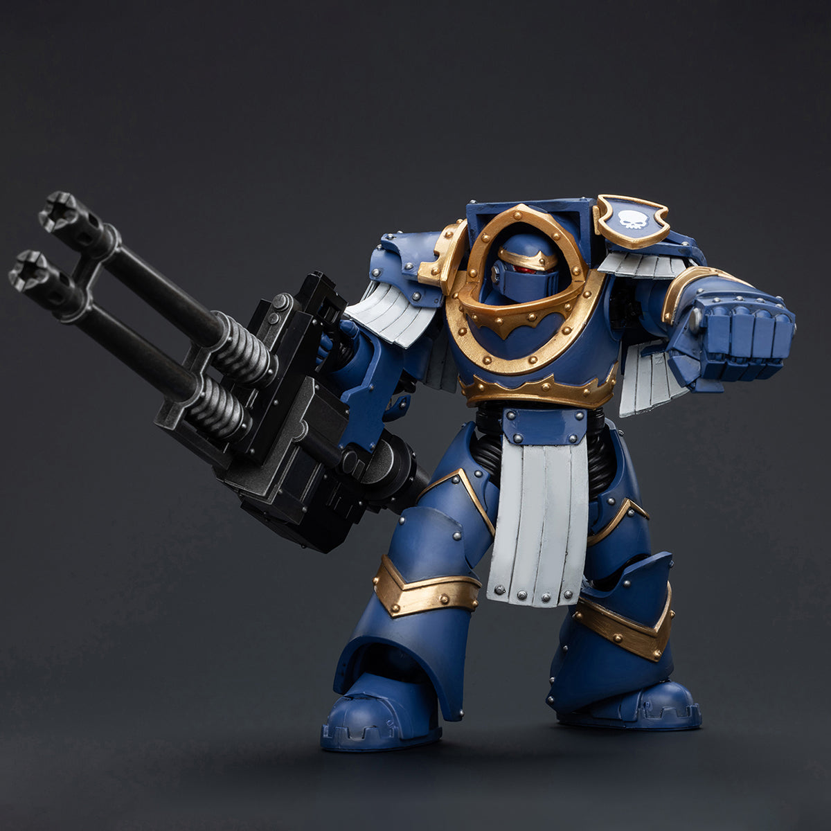 (Only Shipped to the US) JOYTOY Warhammer The Horus Heresy Series, Ultramarines Cataphractii Terminator Squad: Terminator with Reaper Autocannon, 1/18 Scale Collectible Action Figure JT7486