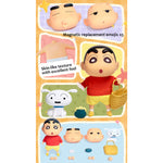 IO CREATIONS Crayon Shin-chan QQ Bouncy Series, Touru Kazama & Nohara Shinnosuke, Movable Soft Vinyl Dress-Up Action Figures