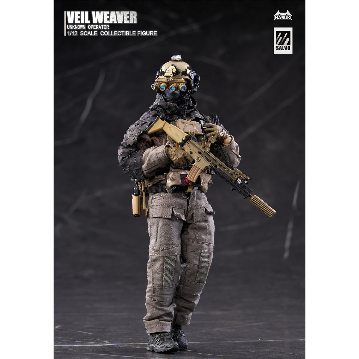 HASUKI SA04 Veil Weaver Unknown Operator 1/12 Scale Action Figure & WM-07 Reconnaissance Enhancement Kit