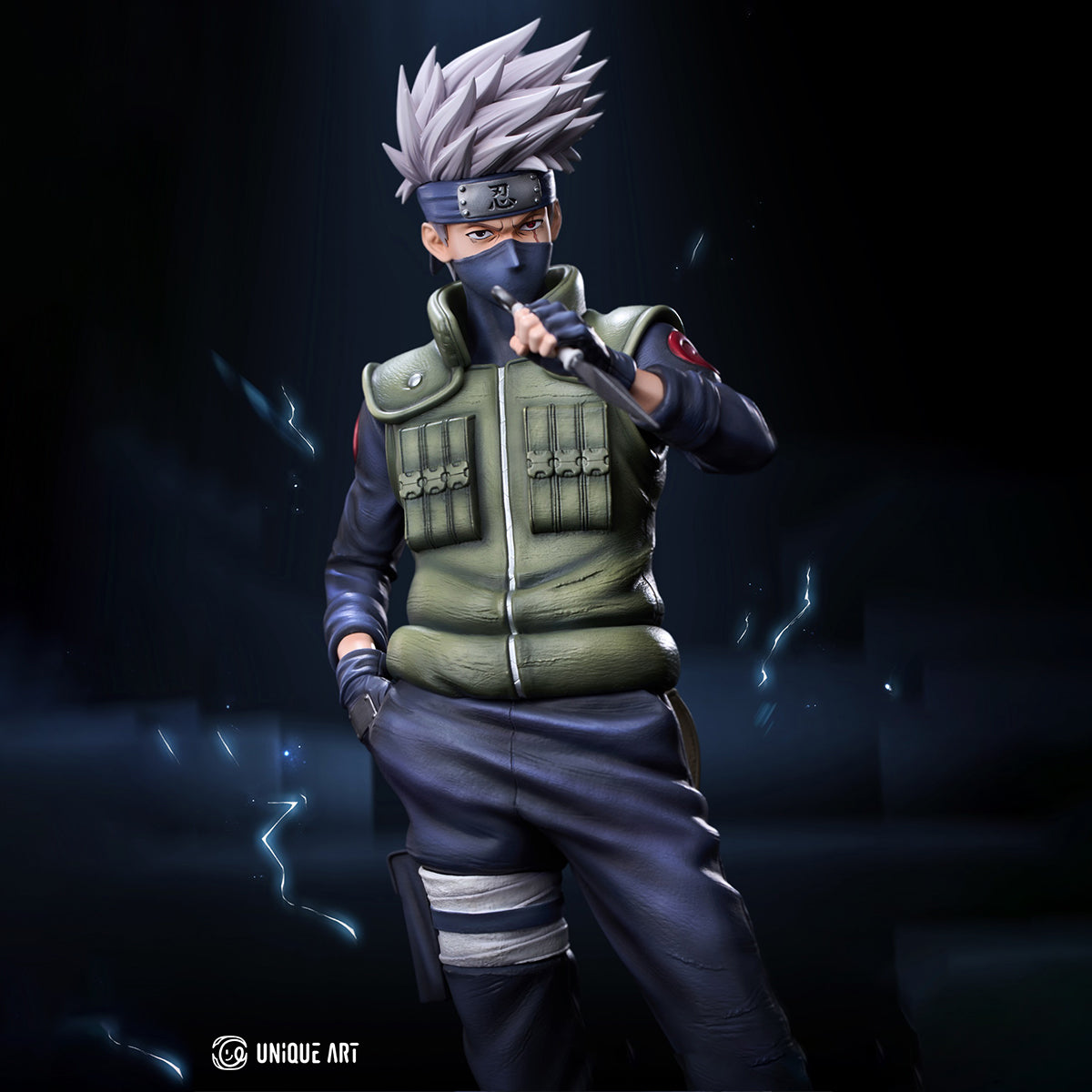 UNiQUE ART NARUTO Shippuden Hatake Kakashi Art Statue