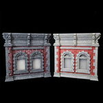 Base de scène murale blanche et rouge de la série de construction Diorama GT Mini Toys