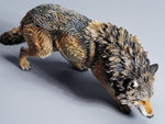 JXK Collectible Wolf Figure: North American Gray Wolf, Expertly Hand-Painted, Lifelike, Safe Resin, 1:6 Scale Miniature Animal Figurine