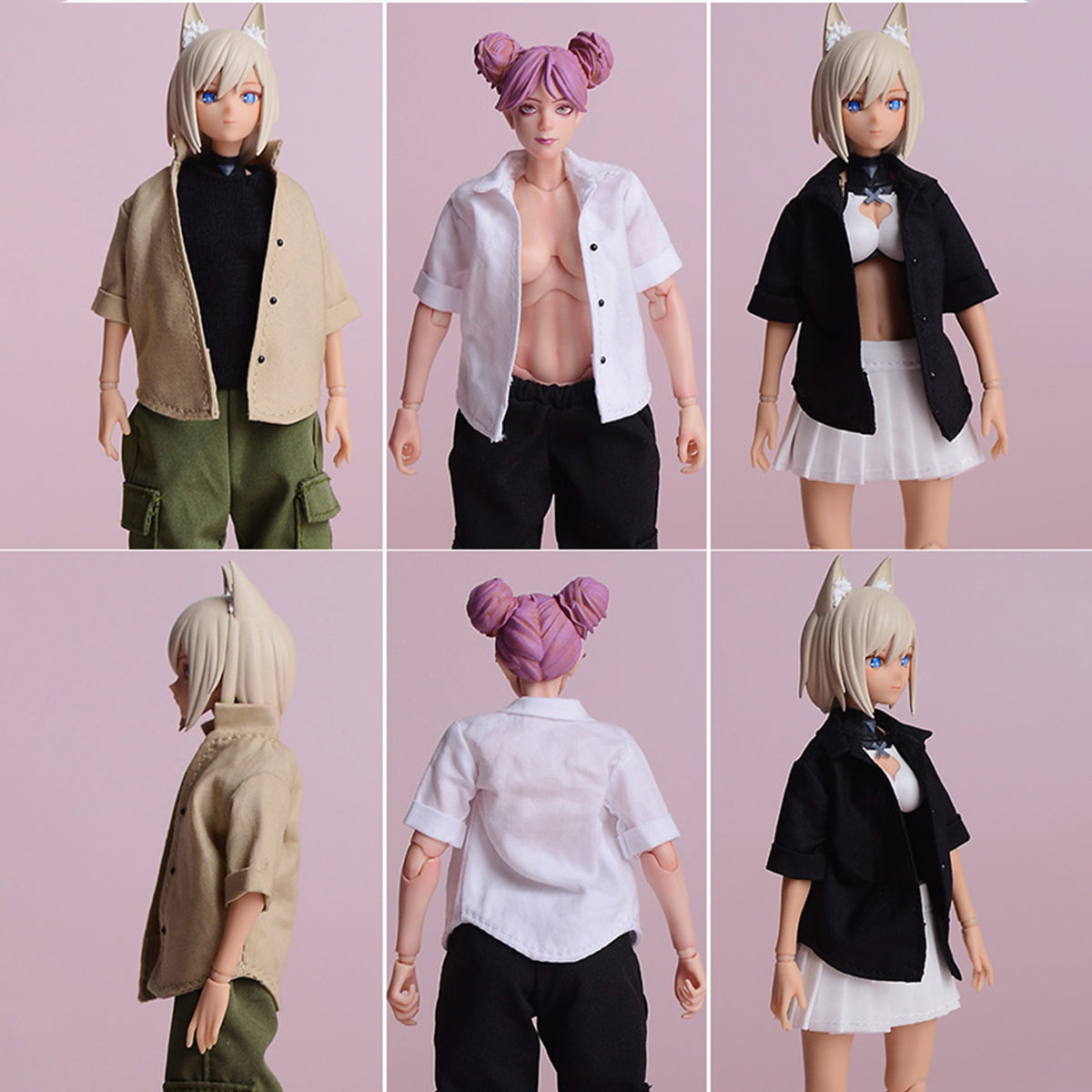 ATStory, T-shirt Machine Girl noir, vêtements de poupée pour figurine de 15 cm
