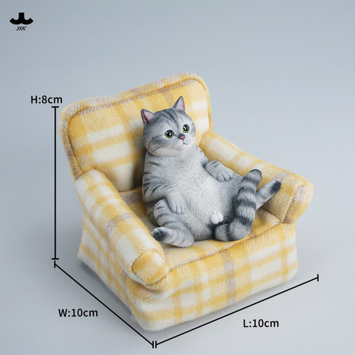 JXK Warm Cat Sofa (JXK350) Static Expertly Hand-Painted Lifelike Animal Figurine