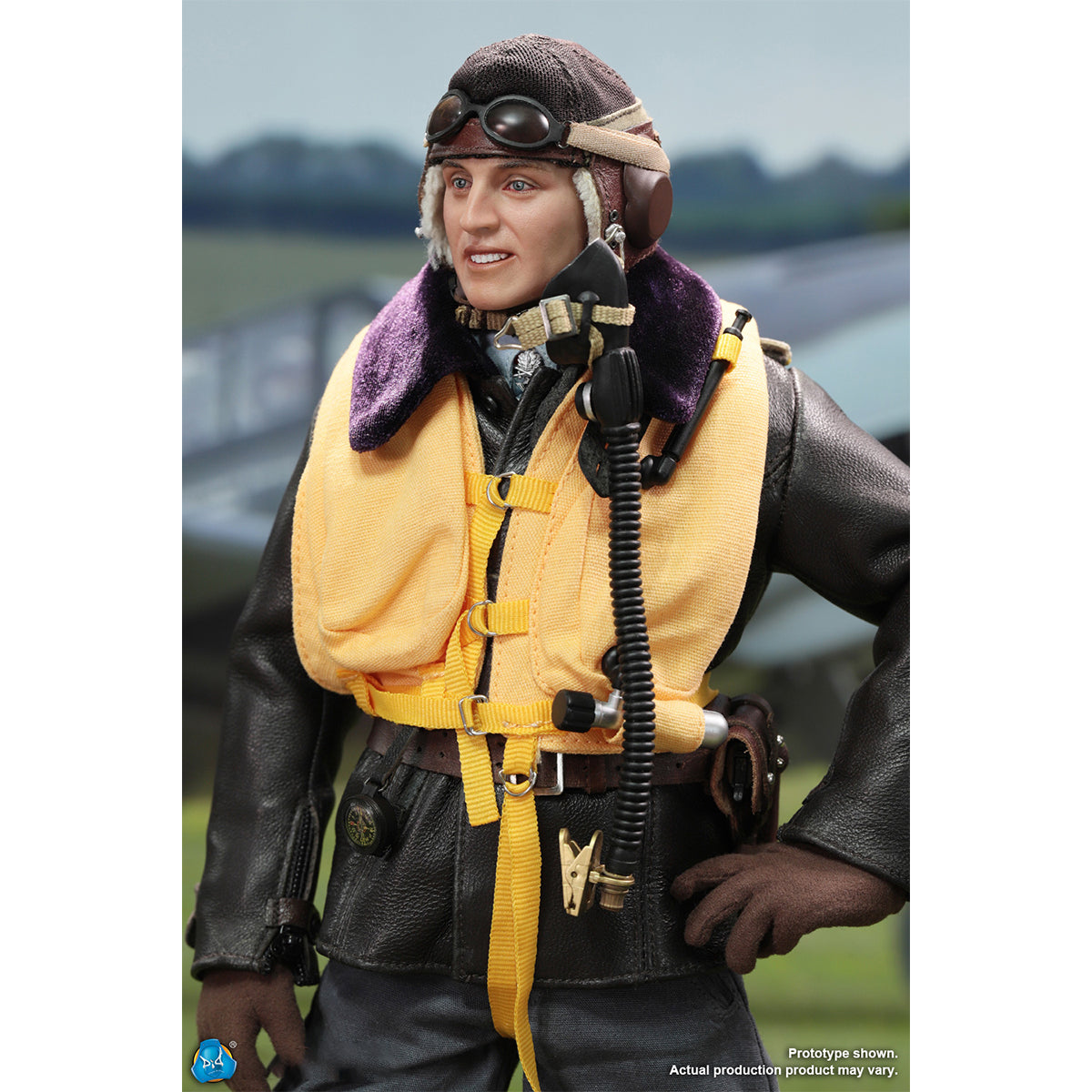 DID D80190 WWII Luftwaffe Ace Pilot Erich Hartmann with Fighter Cockpit Scene 1/6 Scale Action Figure