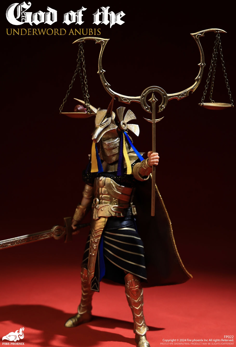 FIRE Phoenix Collectible Figure Full Set: Diecast Alloy - The Protecter of Underworld - Anubis, 1:12 Scale Miniature Action Figurine FP022