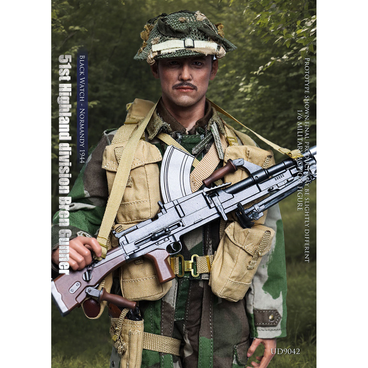 UJINDOU WWII British Army 51st Highland Division Bren Gunner