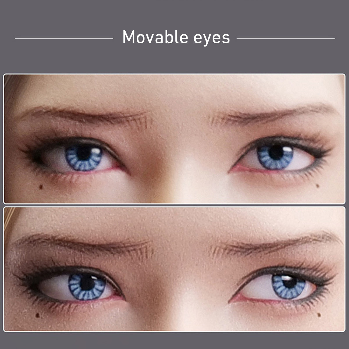 Escultura de cabeza femenina asiática con ojos móviles de YMTOYS - Lianxiang para figuras de acción