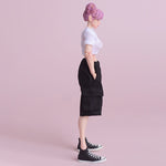 ATStory Figure Doll Clothes: Mecha Girl Short-Sleeve Crop Top - White For Action Figure