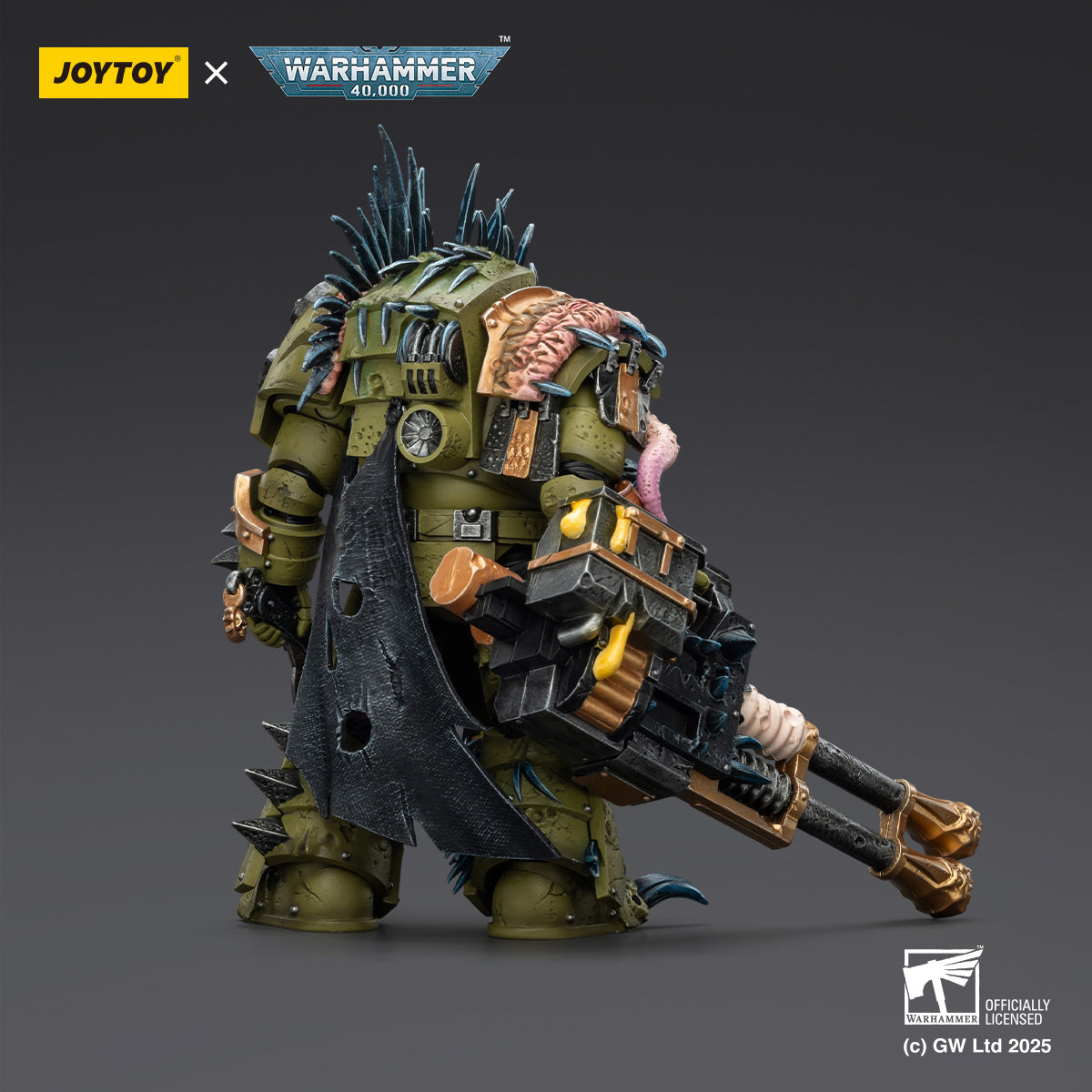 JOYTOY Warhammer Death Guard Blightlord Terminator & Plague Marine Icon bearer with Boltgun and Plague knife 1/18 Scale Action Figure