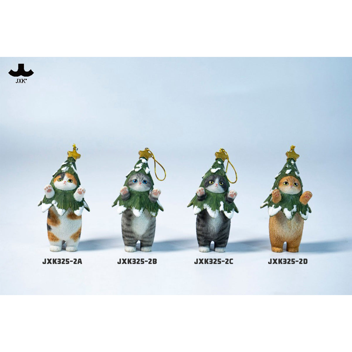 JXK Christmas Cat Tree Static Expertly Hand-Painted Lifelike Animal Figurine