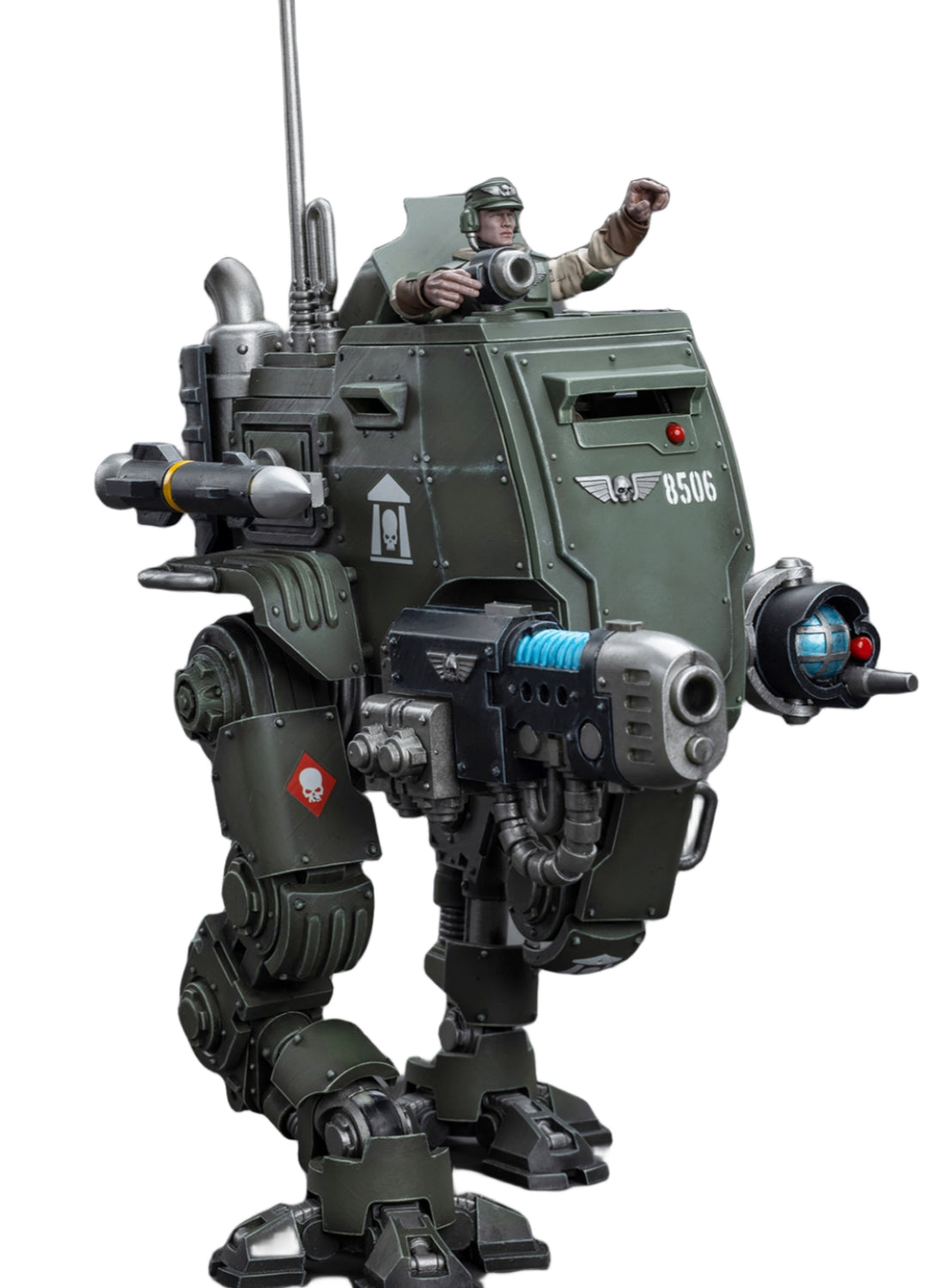 HiPlay JoyToy Warhammer 40K Collectible Figure: Astra Militarum Cadian Armoured Sentinel 1:18 Scale Action Figures JT8940