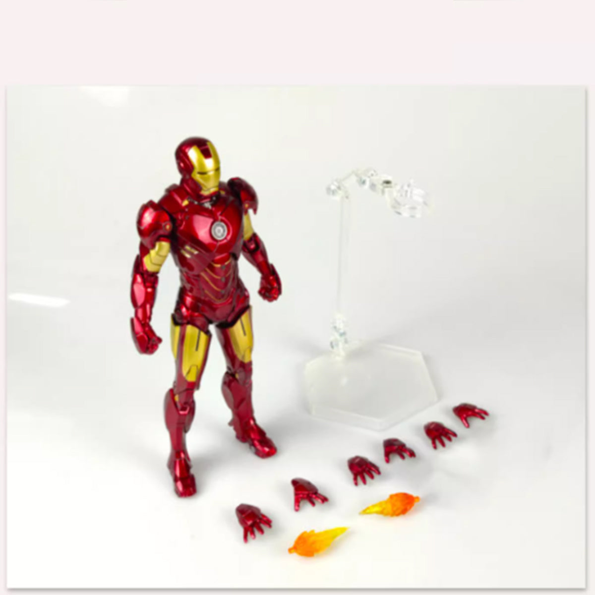 Figura de acción coleccionable de la serie aniversario de ZD Toys: Iron Man MK4, edición iluminada, altura 18 cm (miniatura)