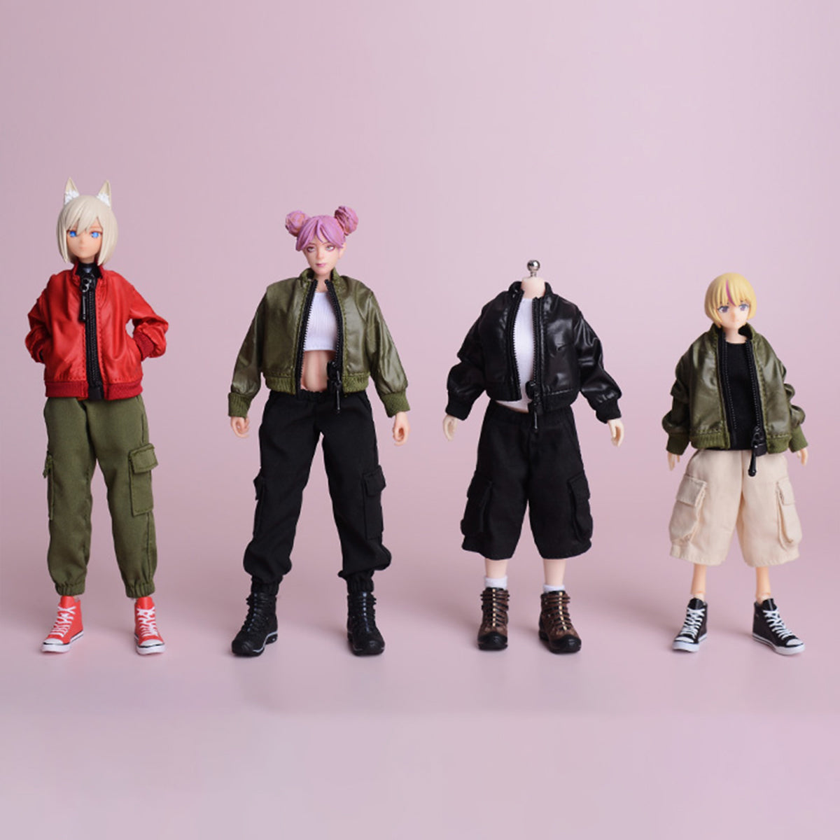 ATStory, Pilot Jacket Green Color, Doll Clothes For 6-inches Figure