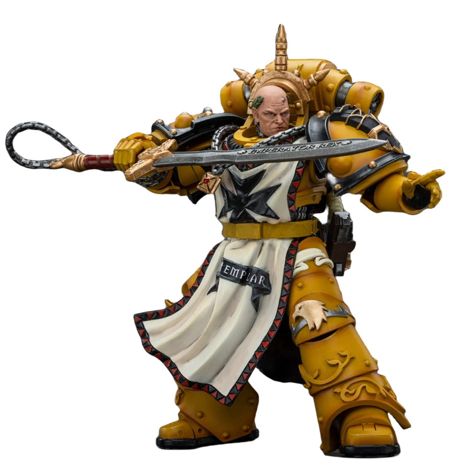 HiPlay JoyToy Warhammer The Horus Heresy Collectible Figure: Imperial Fists Sigismund, First Captain of The Imperial Fists 1:18 Scale Action Figures JT9237