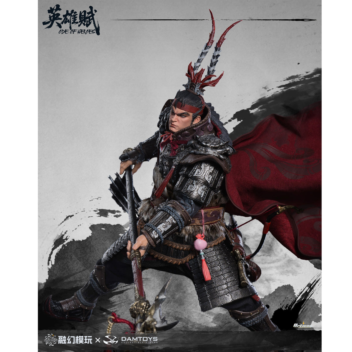 FUSION FANTASY × DAMTOYS Odes of Heroes Jiuyuan Fierce Tiger FTOH-01 Lv Bu 1/12 Scale Action Figure