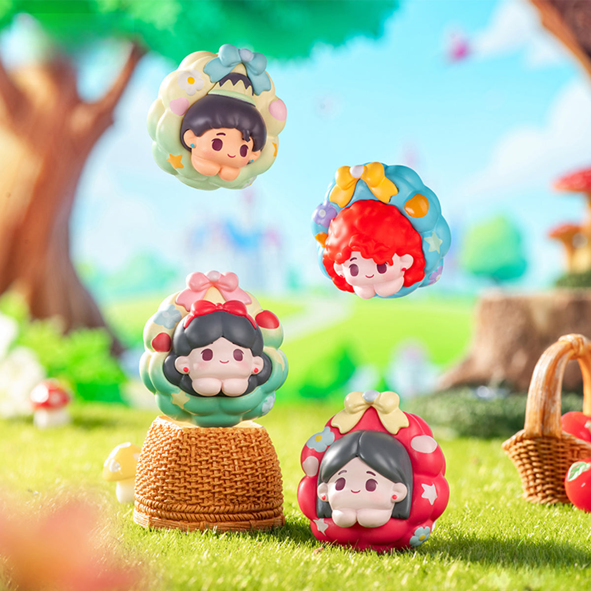 MORSTORM Disney Princess Floral Wreath Series Set Blind Box Figure