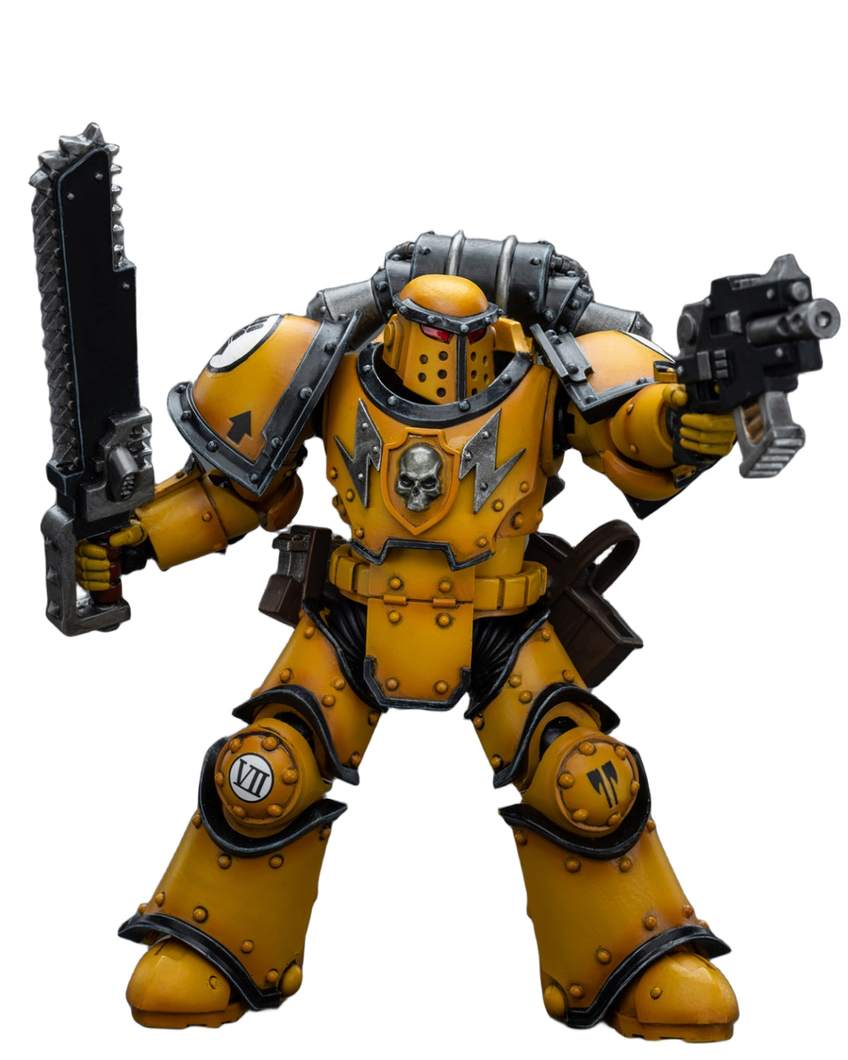 HiPlay JoyToy 40K Collectible Figure: Imperial Fists Legion MkIII Despoiler Squad Legion Despoiler with Chainsword 1:18 Scale Action Figures JT9091