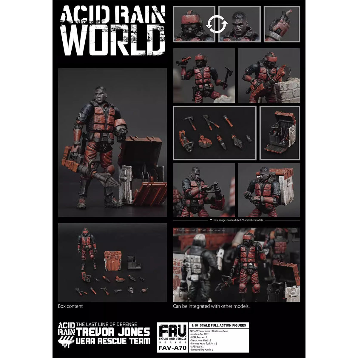 TOY ALLIANCE Acid Rain World Trevor Jones UERA Rescue Team Action Figure