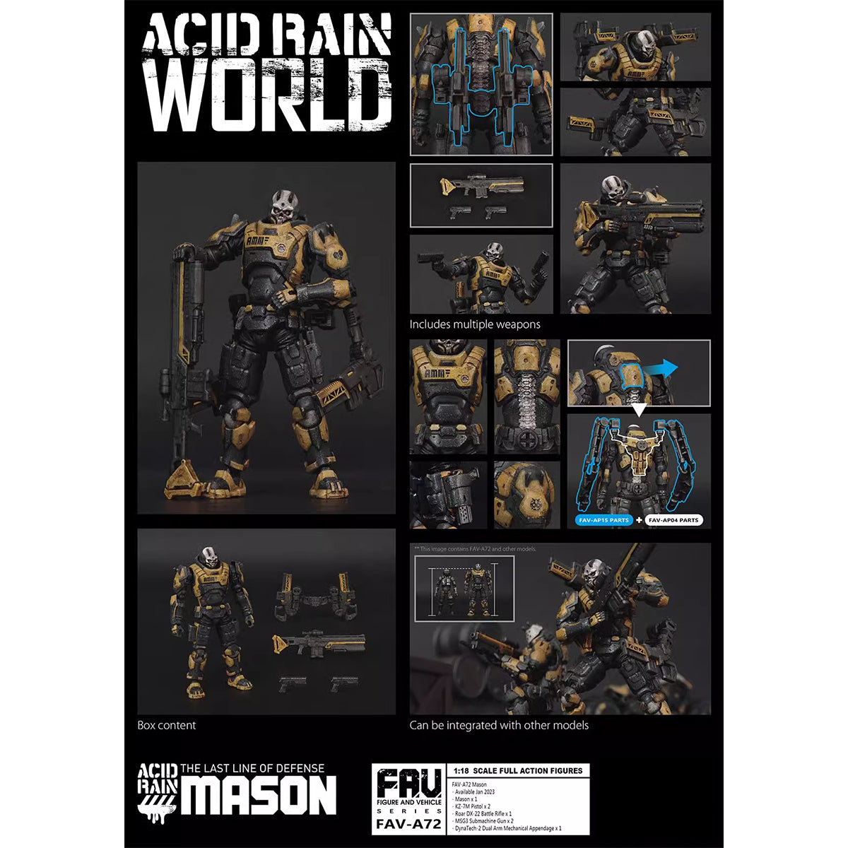 TOY ALLIANCE Figura de acción de Mason de Acid Rain World